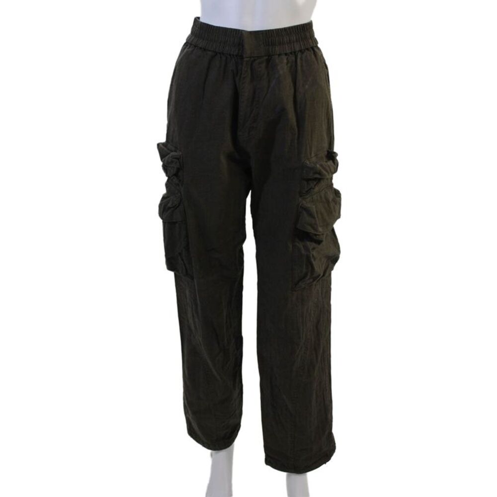 Kith Men Cargo Jogger Pants Dark Gray Herringbone Cotton Blend Size XS